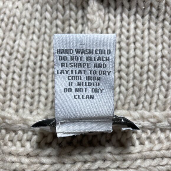 Soft Surroundings Wool Alpaca Blend Cowl Neck Knit Sweater Cream Women's Size XS - Picture 10 of 10